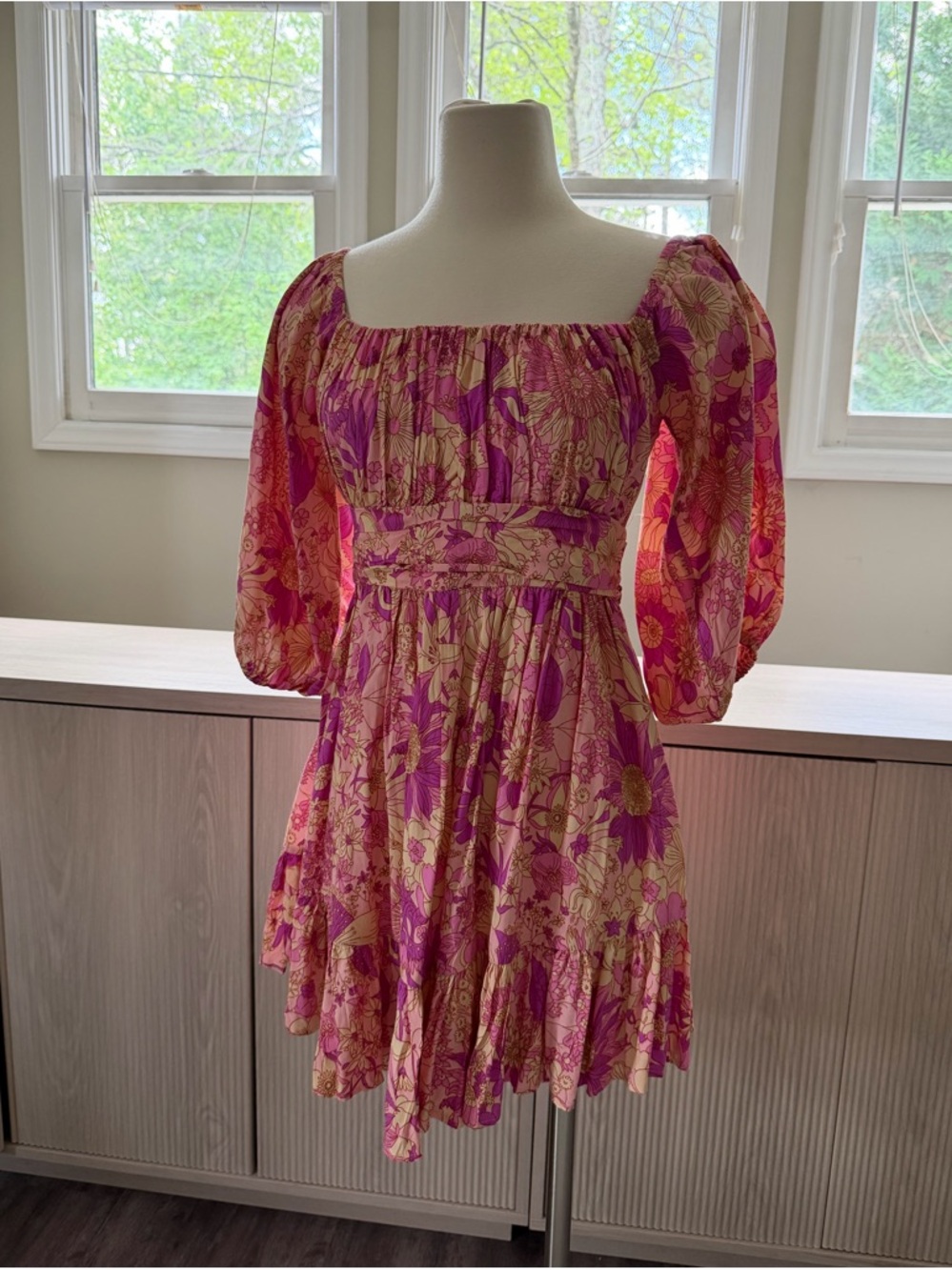 Hello Molly Keep the Joy Dress - Floral, Summer, Sundress, Mini, Boho, Size M